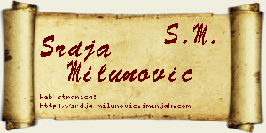 Srđa Milunović vizit kartica